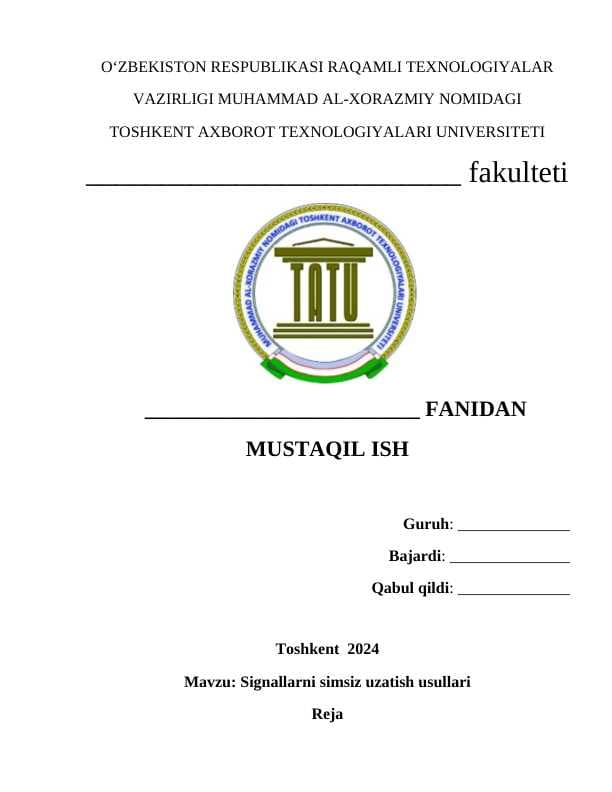 Signallarni simsiz uzatish usullari