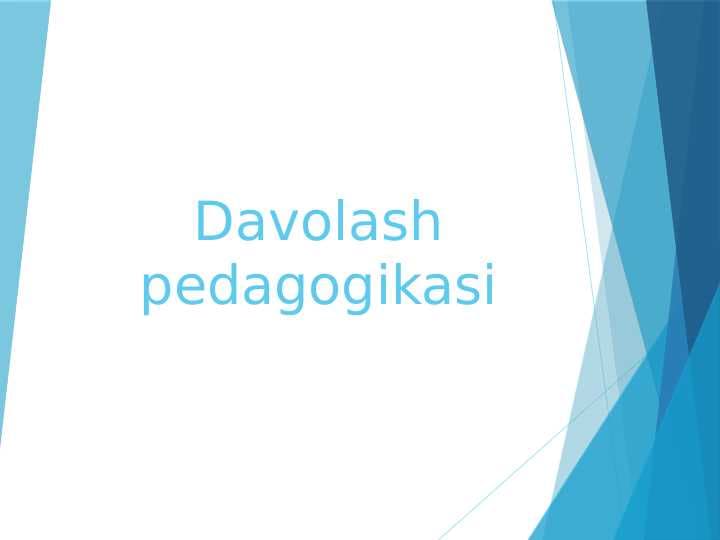 Davolash pedagogikasi