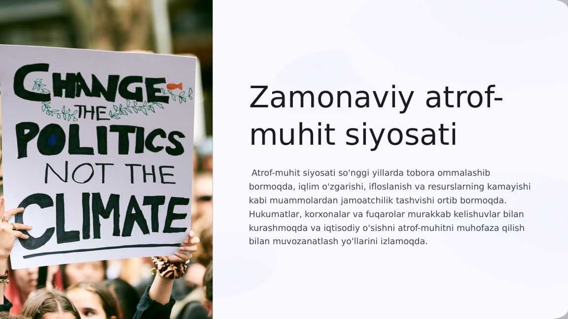 Zamonaviy atrof-muhit siyosati