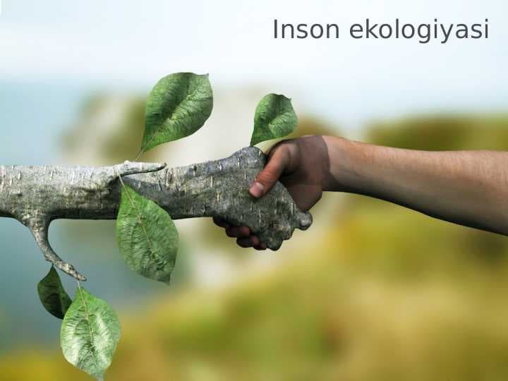 Inson ekologiyasi