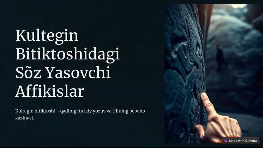 Kultegin Bitiktoshidagi Sõz Yasovchi Affikislar
