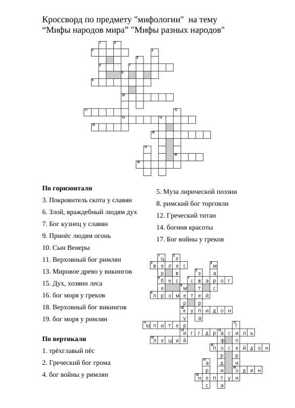 Мифы народов мира