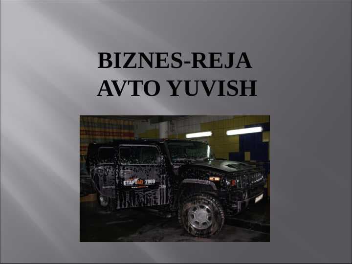 Biznes-reja AVTO yuvish