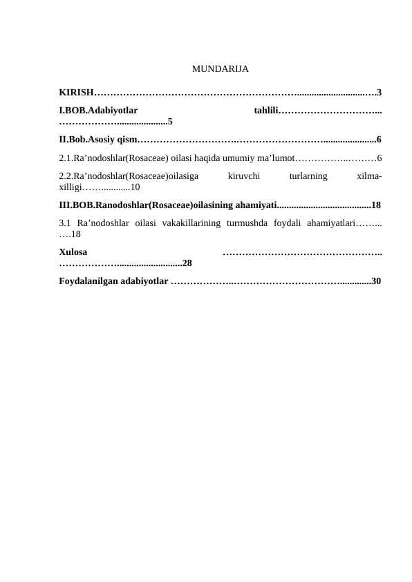 Ranodoshlar oilasi