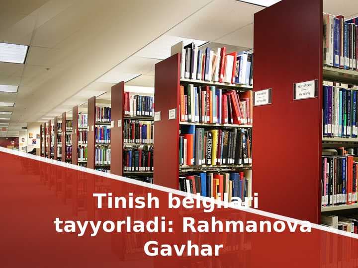 Tinish belgilari