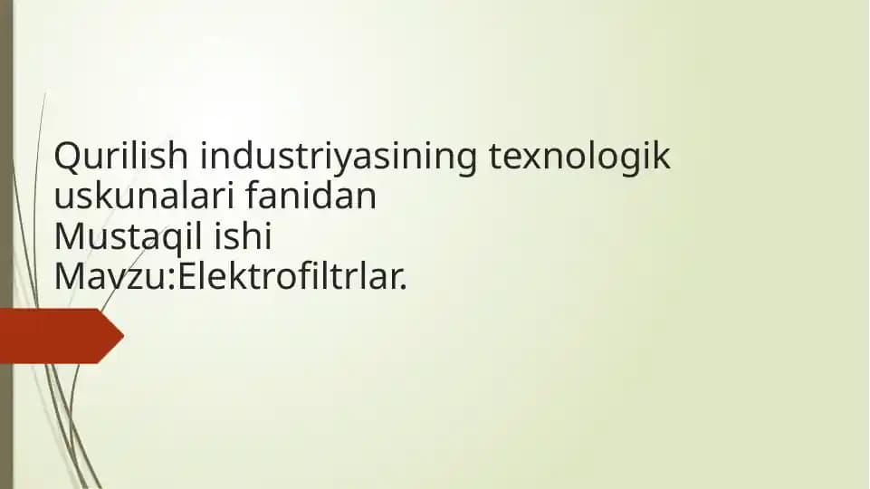 Elektrofiltrlar