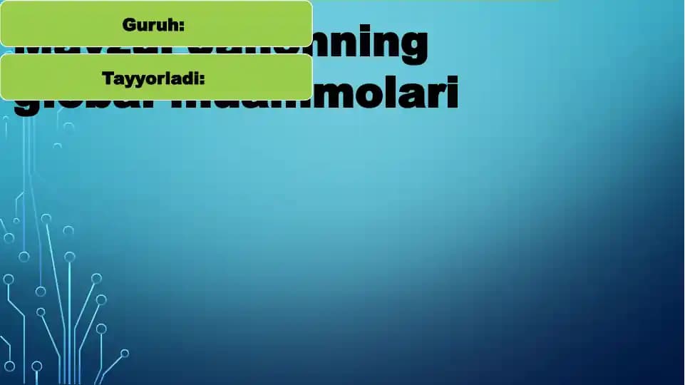 Jahonning global muammolari