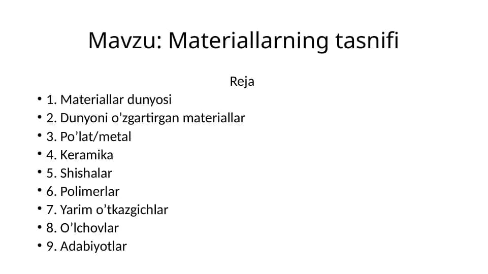 Materiallar