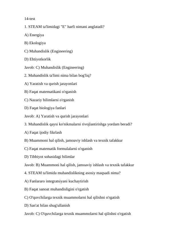 STEAM nima uchun muhim ta’lim yondashuvi hisoblanadi?