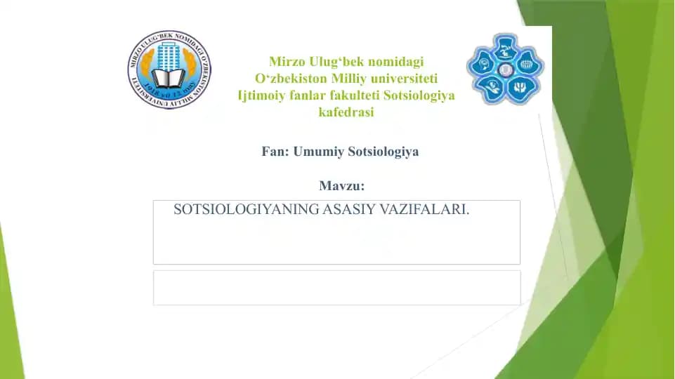 Sotsiologiya fanining asosiy vazifalari