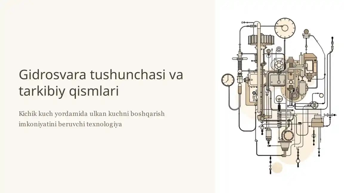 Gidrosvara tushunchasi va tarkibiy qismlari ppt