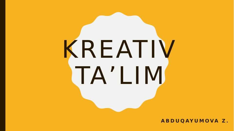Kreativlik Kreativlik