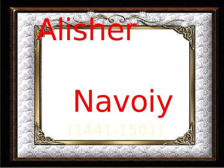 alisher navoiy hayrat ul -abror pptx