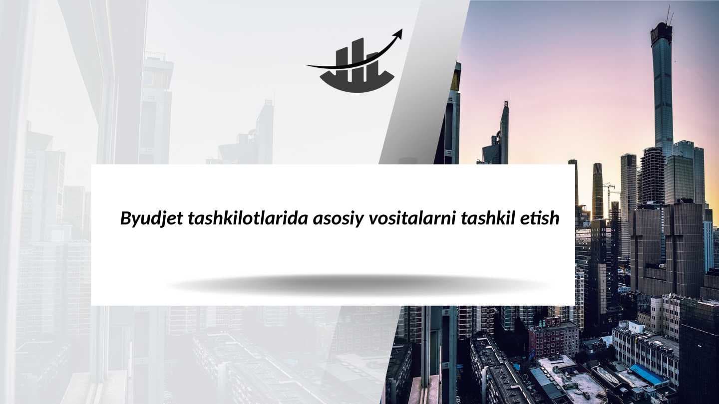Byudjet tashkilotlarida asosiy vositalarni tashkil etish