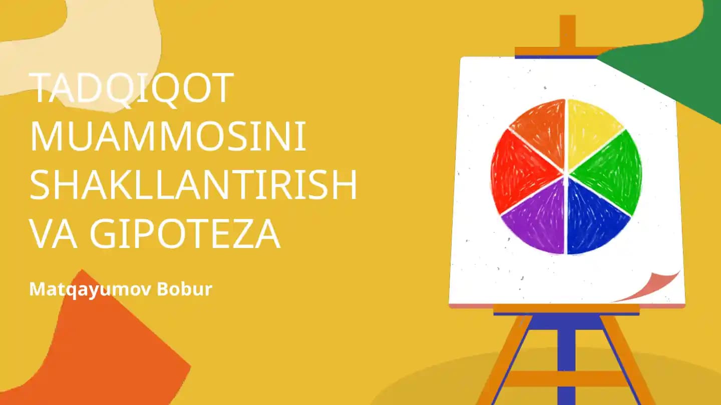 TADQIQOT MUAMMOSINI SHAKLLANTIRISH VA GIPOTEZA