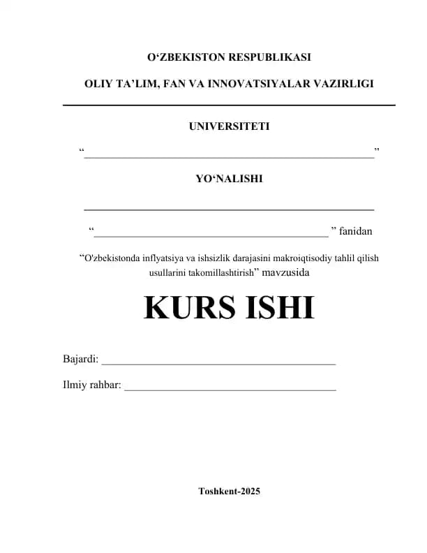 inflyatsiya kurs ishi