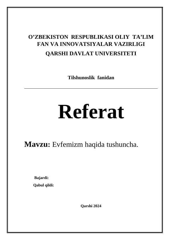 Evfemizm haqida tushuncha