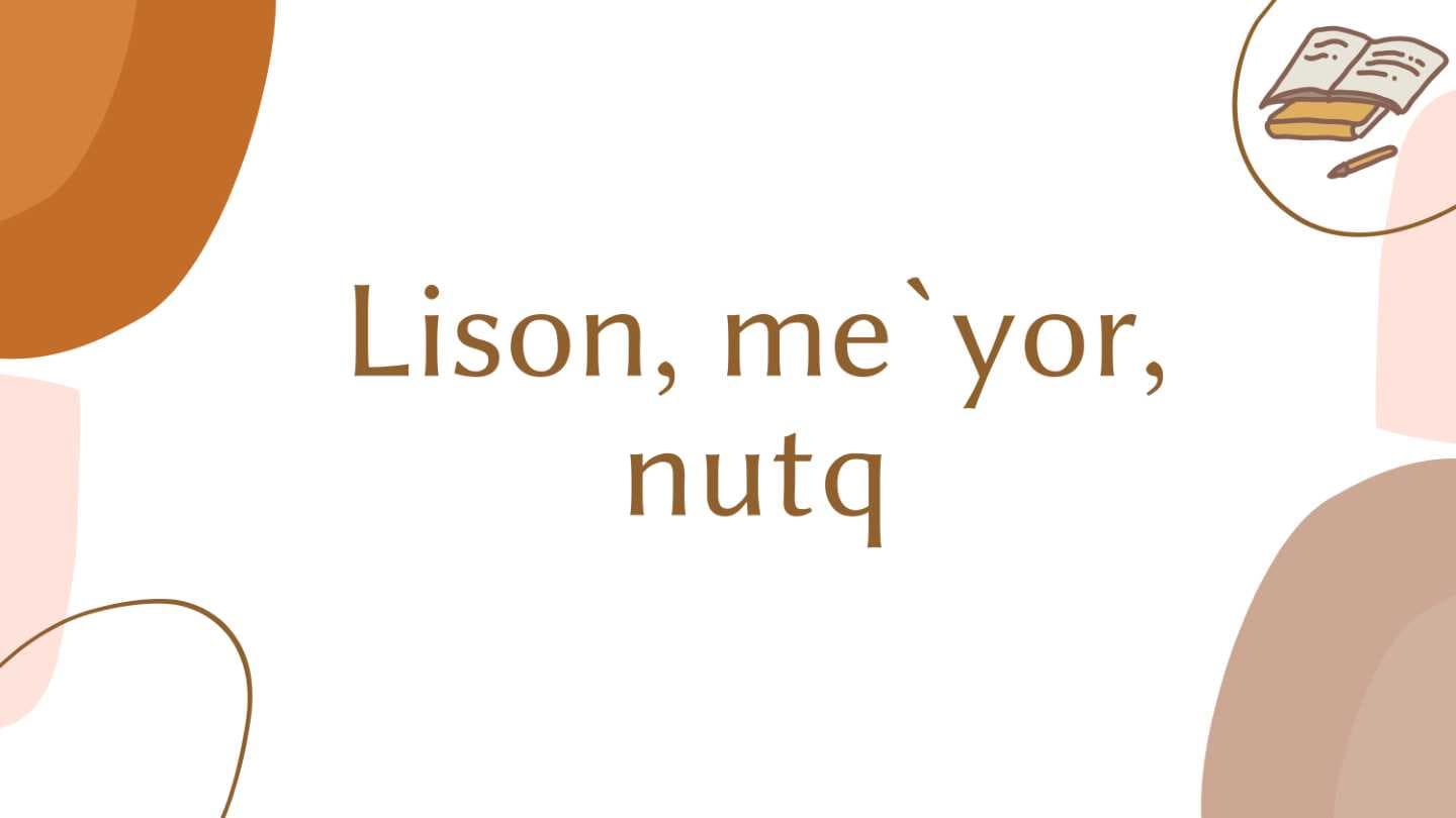 Leson, meʼyor, nutq