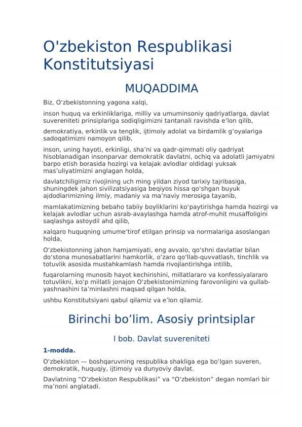 O'zbekiston Respublikasi Konstitutsiyasi 24