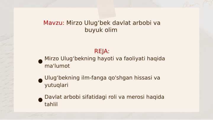 Ulug'bek Mirzo