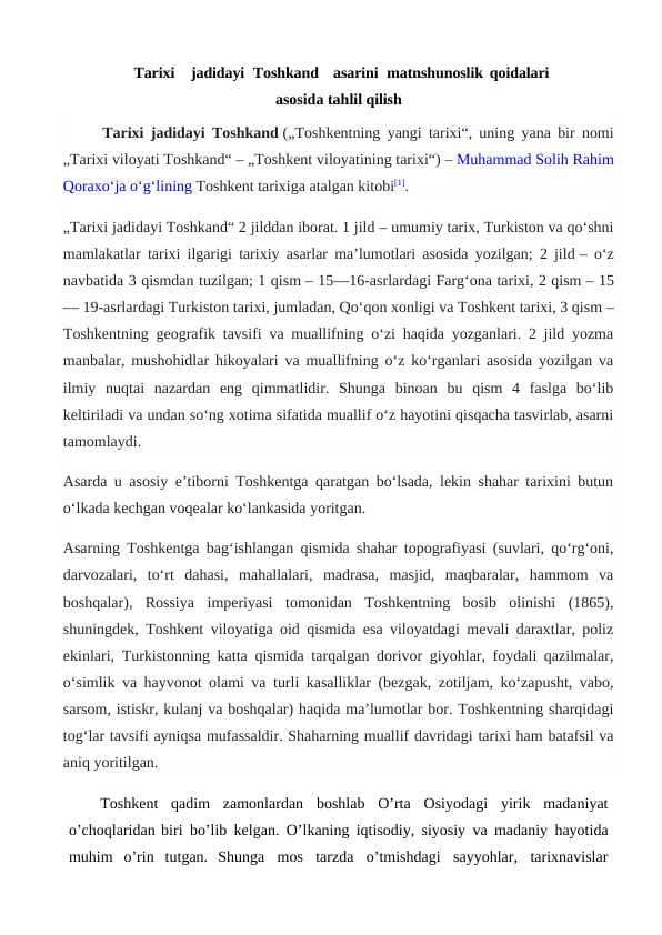Tarixi jadidayi Toshkand