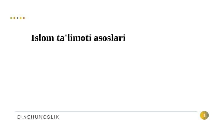 Islom ta'limoti asoslari