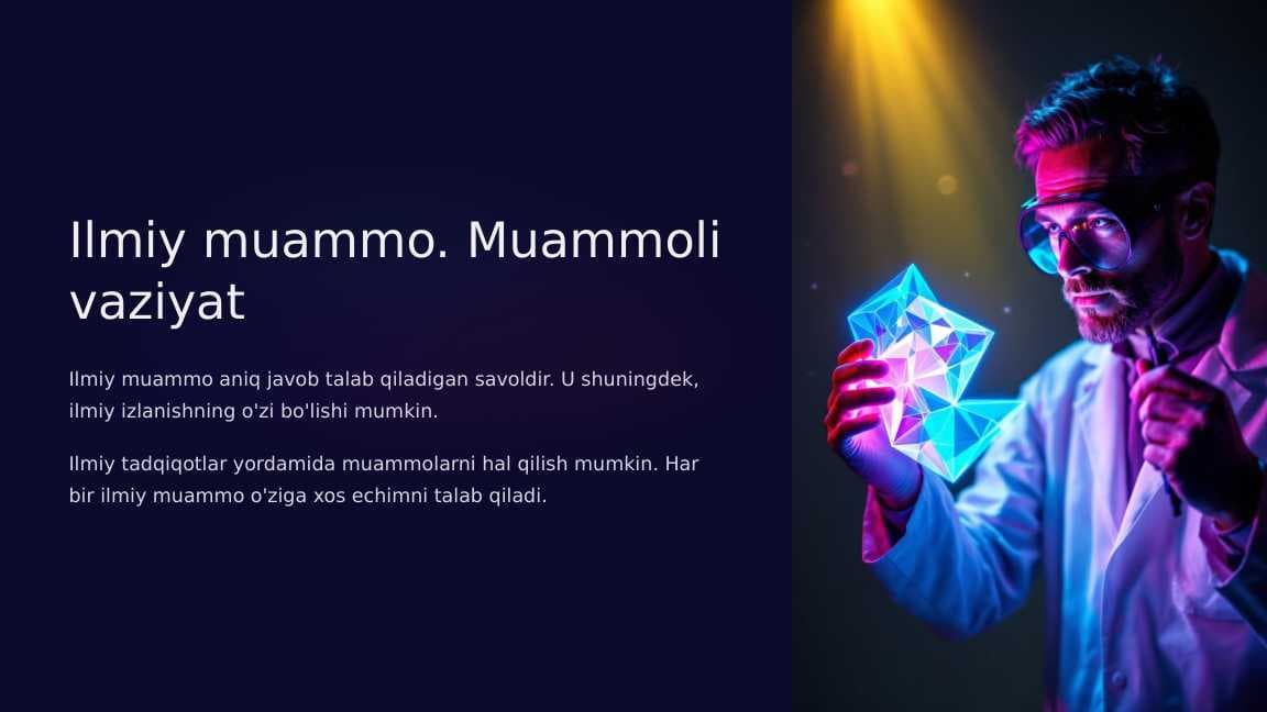 Ilmiy muammo. Muammoli vaziyat_10