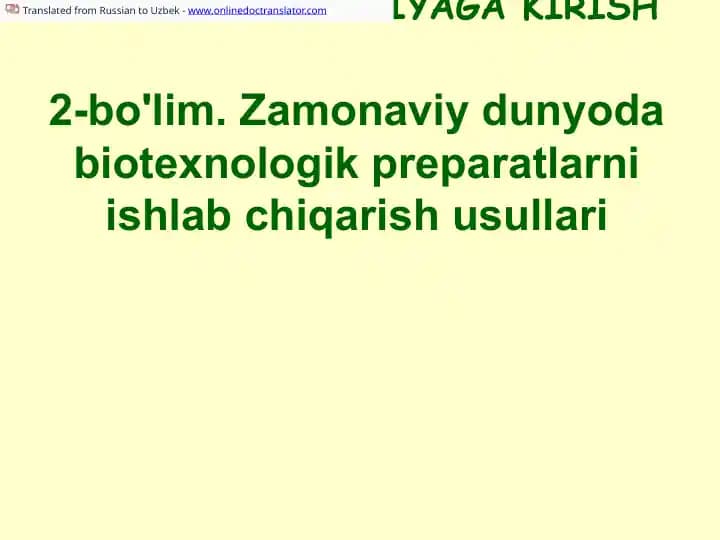 biologik faol moddalar olish usullari