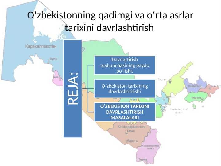 O’zbekiston davlatchiligi tarixini davrlashtirish