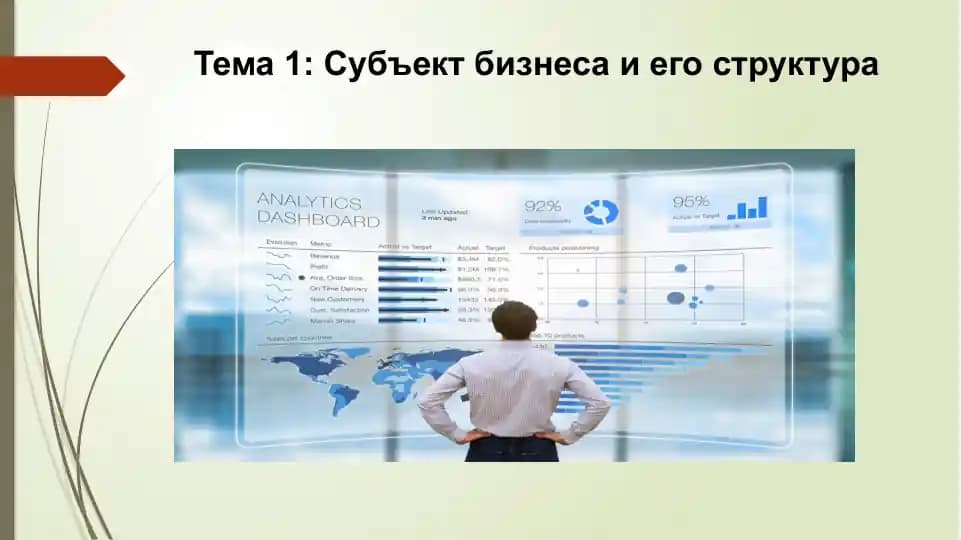 Субъект бизнеса и его структура