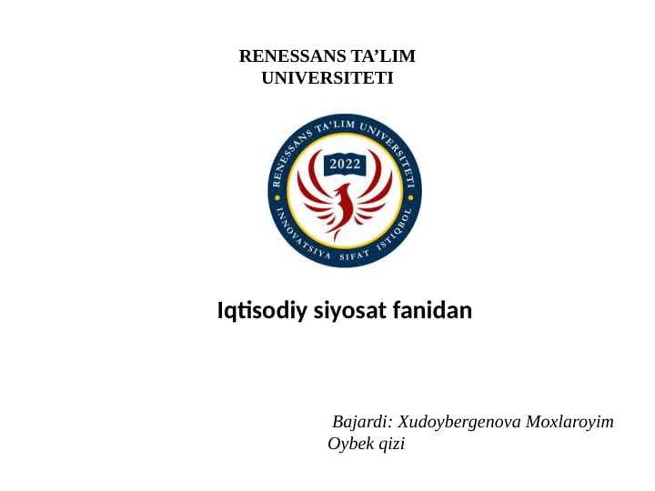 Кичик бизнес ва тадбиркорлик фаолиятини  режалаштириш