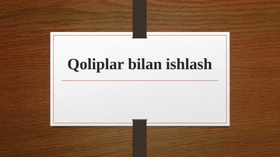 Oldindan to’lovlarni hisobga olish