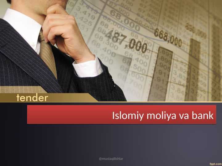 Islomiy moliya va bank.