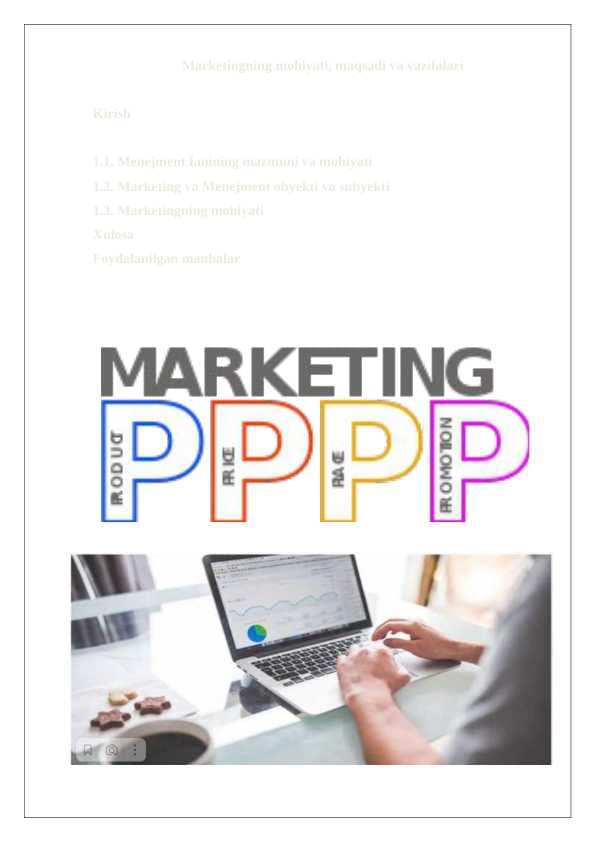 Marketingning mohiyati, maqsadi va vazifal..