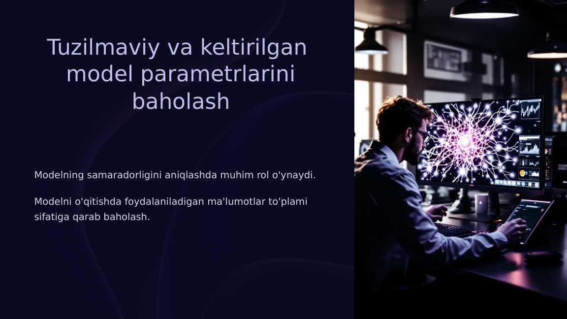 Tuzilmaviy va keltirilgan  model parametrlarini baholash