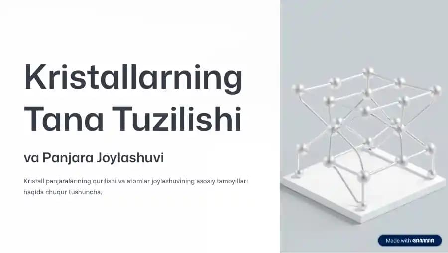 kristallarning tana tuzilish