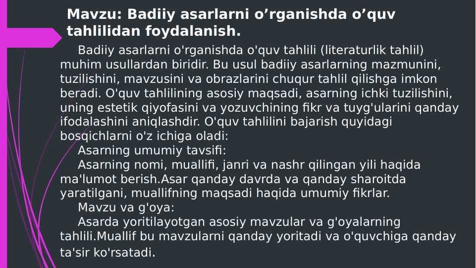 janrlar haqida malumot