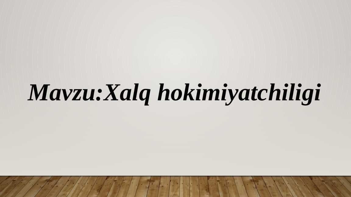 Xalq hokimyati