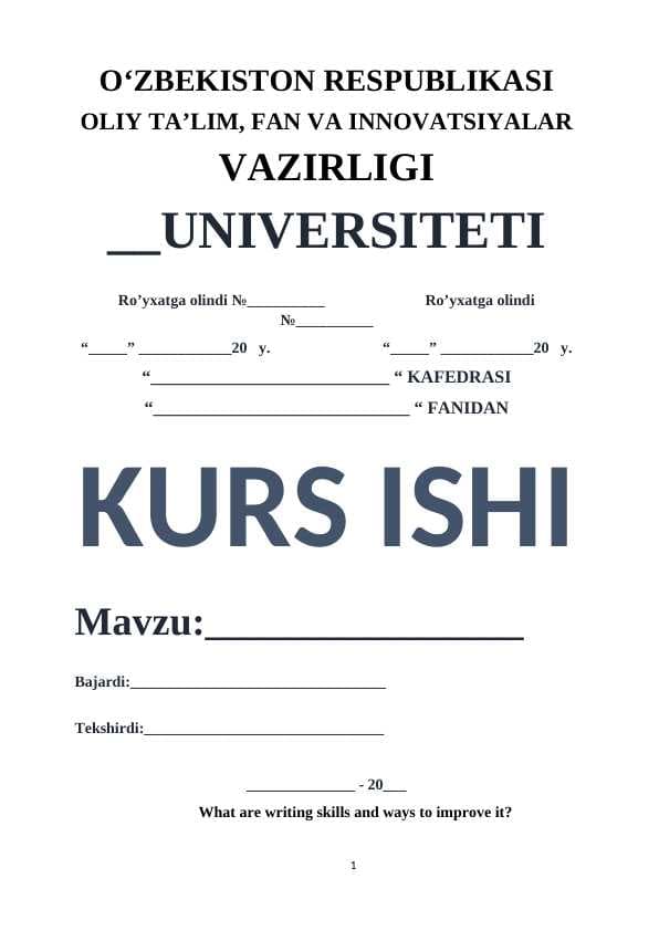 What are writing skills and ways to improve it?