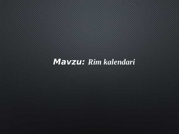 Rim kalendari