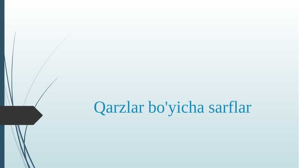 Qarzlar bo'yicha sarflar