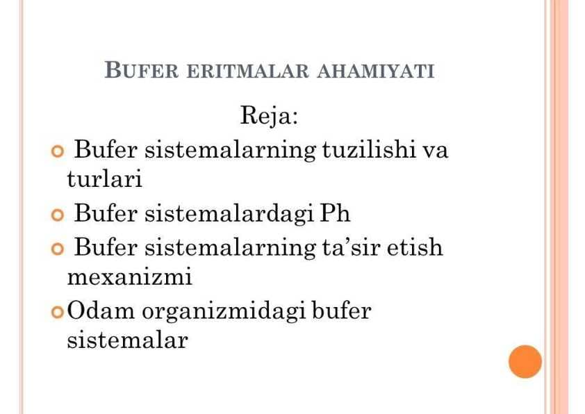 Bufer sistemalar