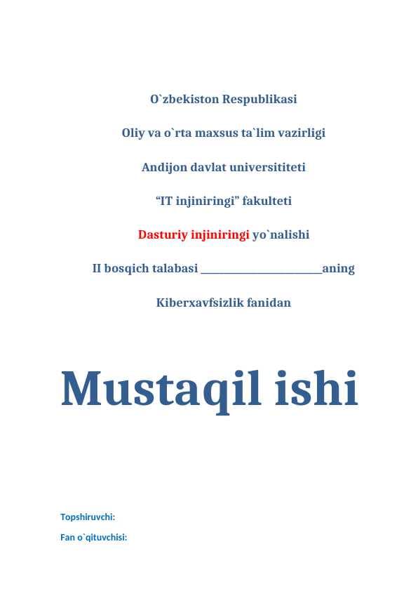 Smetrik kriptografiya va uning amaliyoti