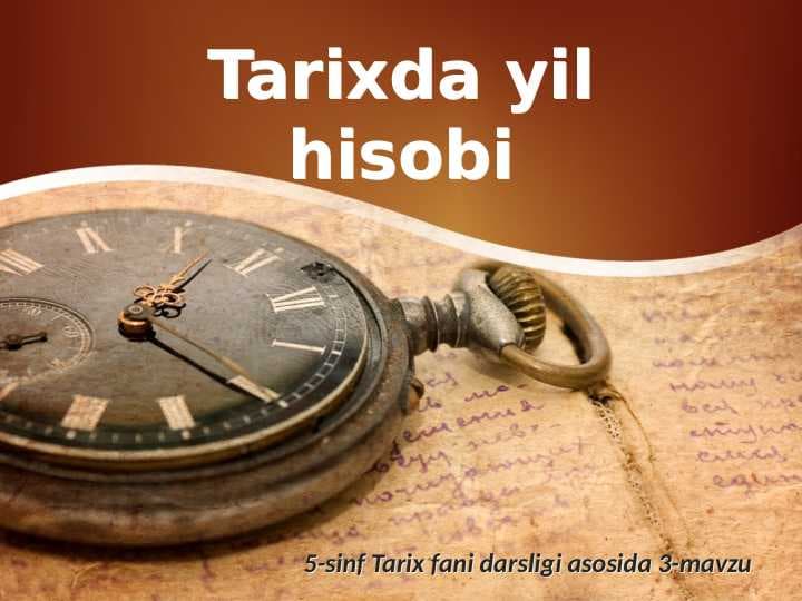 Tarixda yil hisobi