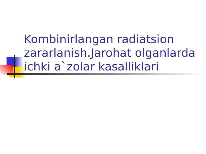 Kombinirlangan radiatsion zararlanish