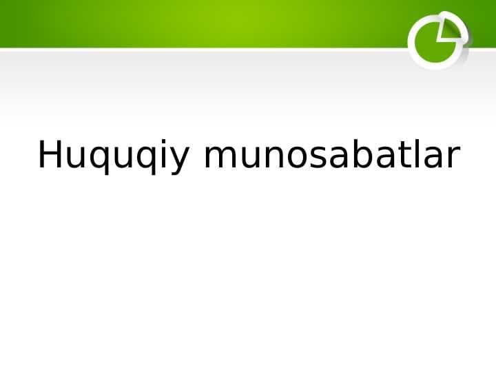 Huquqiy munosabat