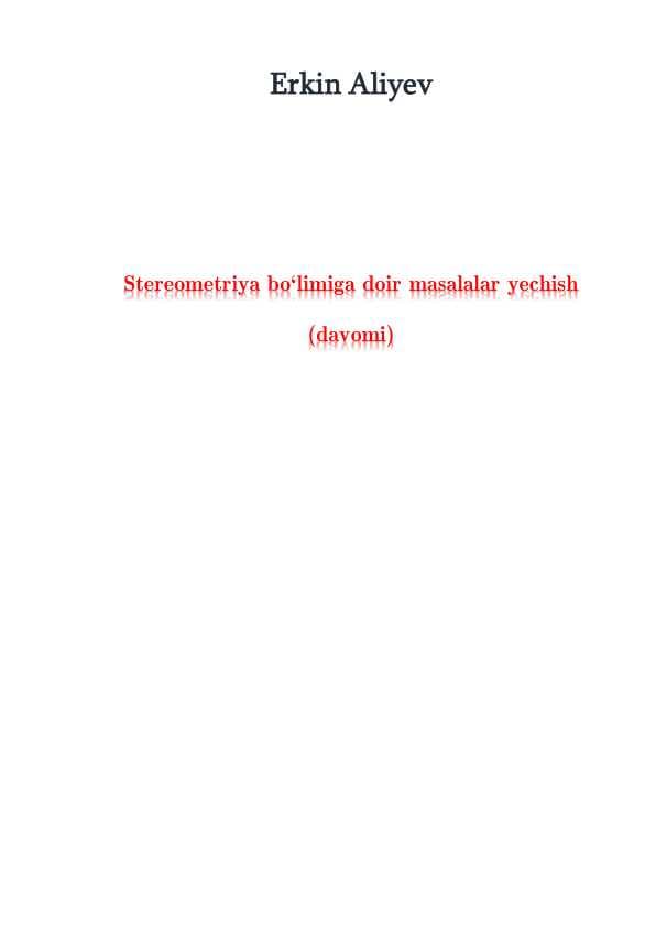 Stereometriya 2-qism