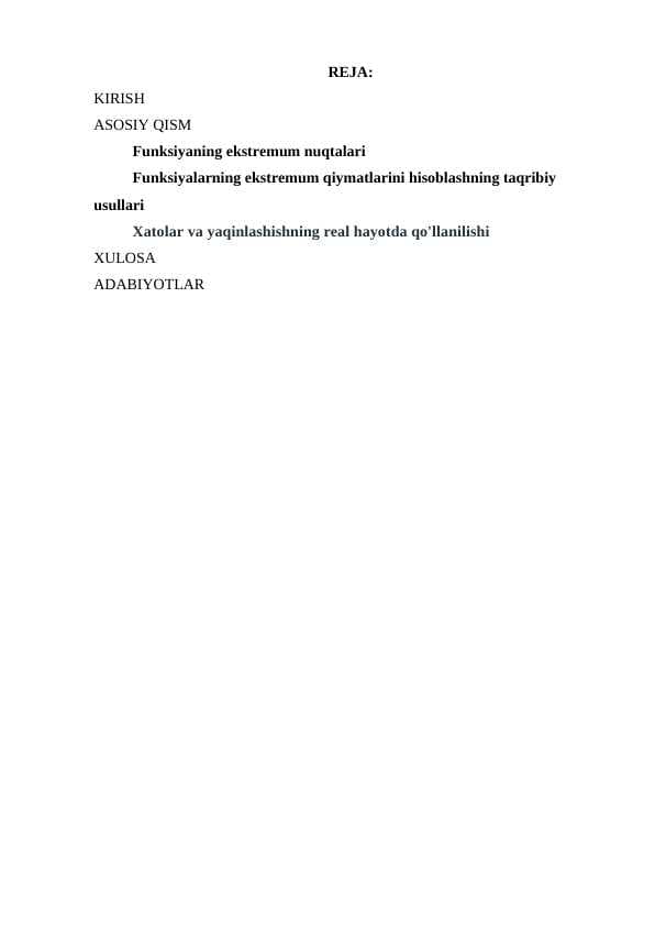 Funksiyaning ekstremum nuqtalari (2)