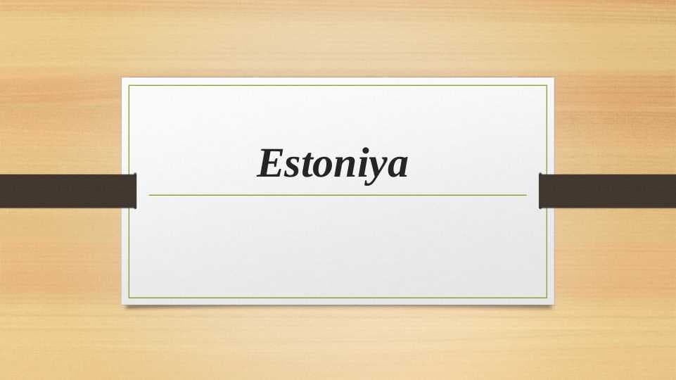 Estoniya bank tizimi