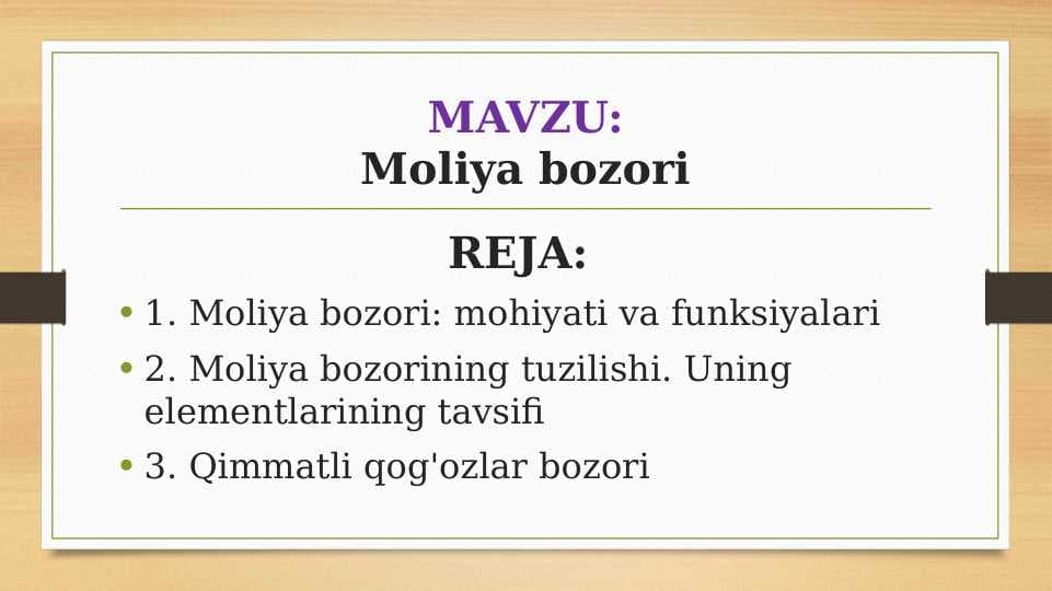 Moliya bozori